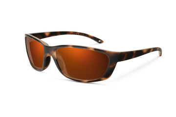 Sunglass | Gold Crescent Color stylish sunglasses isolated on white background