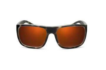 Sunglass | Gold Crescent Color stylish sunglasses isolated on white background