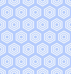Abstract seamless geometric hexagons pattern.