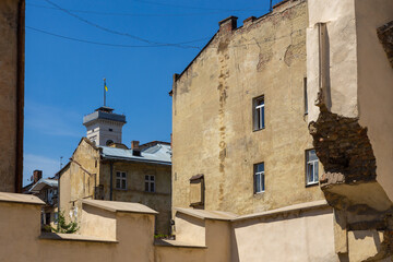 Fototapeta na wymiar Historical Old town of Lviv, Ukraine.