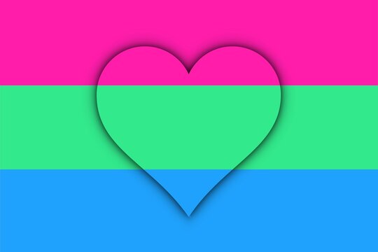 Bandera Polisexual con coraz&oacute;n