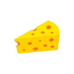 Cheese vector illustration isolated on white background