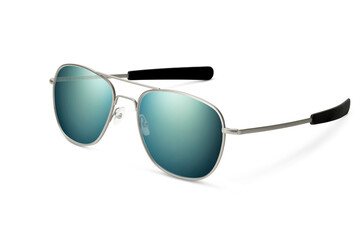 Sunglass | Green Color stylish sunglasses isolated on white background