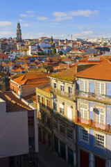 Fototapeta na wymiar Panorama of Old Town of Porto, Portugal