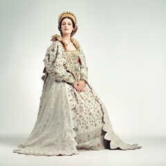 Regal ruler. Studio shot of beautiful young queen.