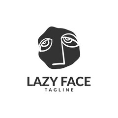 lazy face abstract doodle vector logo design element