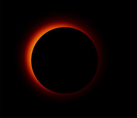 Eclipse vector illustration. Astronomy concept.