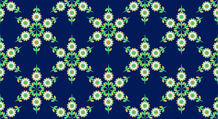 flower background forming ice crystal pattern