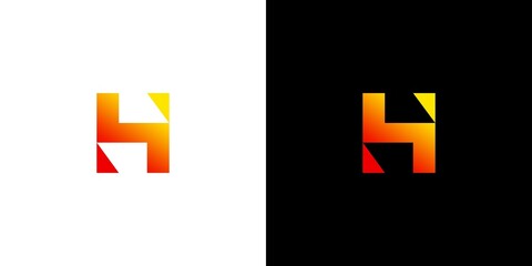 Modern and unique letter H initial logo design