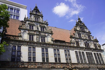 The commercial building in Bremen is a representative building from the early 17th century and the...