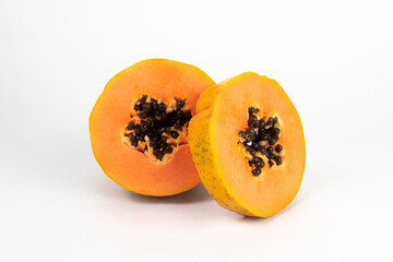 Papaya isolated on white background