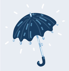 Vector illustration of Umbrella isolated on a white background.