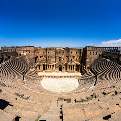 Roman Theatre at Bosra, Syria, from second century, one of the largest and the best preserved.