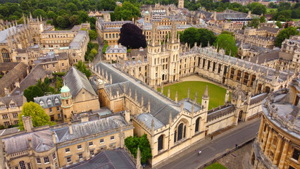Amazing University of Oxford - the ancient buildings from above