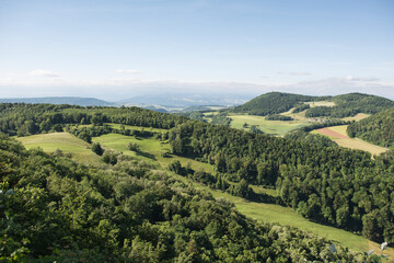 Fototapeta na wymiar landscape in switzerland, view from the (Wasserflue), a 866 m above sea level. mountain in the canton of Aarau. 