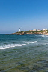 Biarritz in France, the beach, the grande plage in summer
