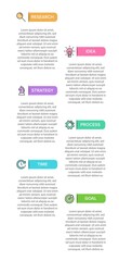 Vertical infographic design with icons and 6 options or steps. Thin line. Infographics business concept. Can be used for info graphics, flow charts, presentations, mobile web sites, printed materials.