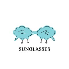 Fashionable sunglasses for summer, to protect your eyes from the sun. For printing postcards, advertising, websites, sales, stores