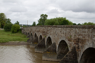 Naklejka premium The Pontaubault Bridge in Normandy, France