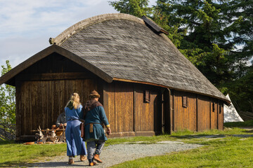 Viking longhouse in Avaldsnes, Norway.