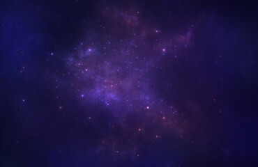 Dark deep space background with nebula and stars.