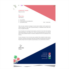 Creative modern business letterhead template 