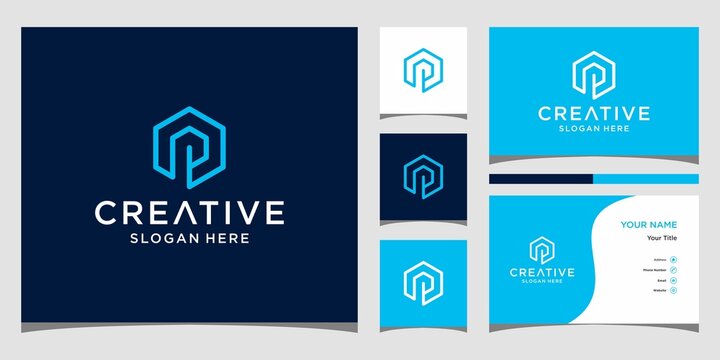 letter p logo template icon design for business of fashion digital