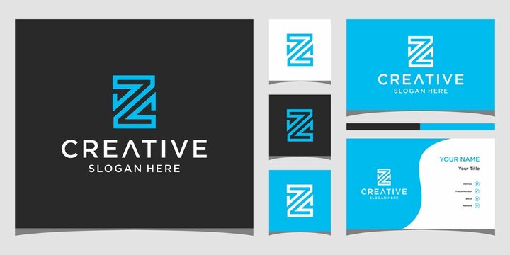 letter z logo template icon design for business of fashion digital