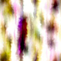 Bleed vertical stripe summer tie dye batik beach wear pattern. Seamless variegated gradient space dyed shibori effect. Washed out painterly trendy fashion print background. 