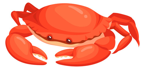 Marine crab icon. Underwater animal. Cartoon creature - obrazy, fototapety, plakaty