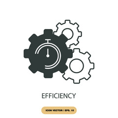 efficiency icons  symbol vector elements for infographic web