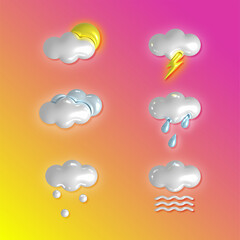 3d weather icons