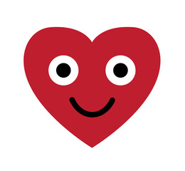 Happy heart smile emotion icon