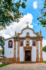Fototapeta na wymiar Small baroque church in the historic town of Tiradentes in Minas Gerais, Brazil