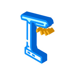 led lamp isometric icon vector. led lamp sign. isolated symbol illustration