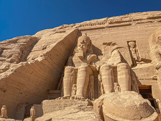 Abu Simbel, a rock in Nubia, two ancient Egyptian temples, the time of Ramses II