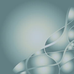 Silver background with grey lines waves. Snenik thread on an atmospheric grey background. Background for business cards, open, booklets, announcements, invitations