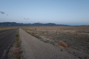desert and mountains at the Nevada/Utah border