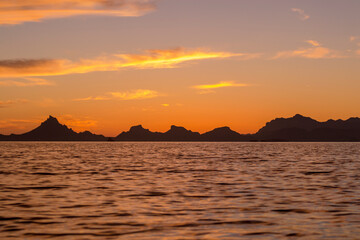 Atardecer del mar de san carlos.