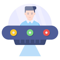 Trendy vector design of space capsule