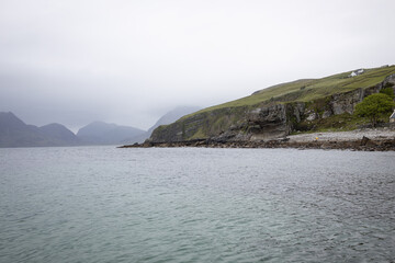 Fototapeta na wymiar Boating to Loch Coruisk in the Cuillin Mountains on the Isle of Skye