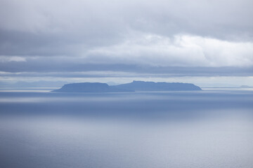 Isle of Rum seen from the Isle of Skye in the Scottish Hebrides