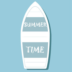 Surfing. Summer time vector template design. It's summer time text in abstract surfing boards