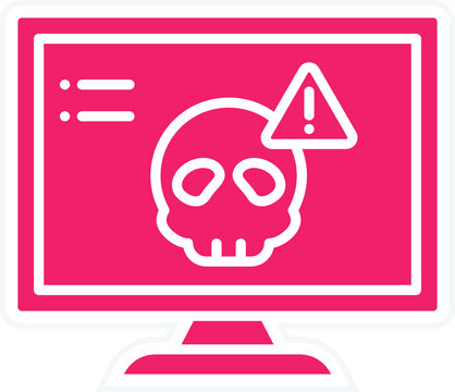 Computer Hacked Icon Style