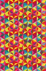 bright pattern illustration triangles all colors of the rainbow