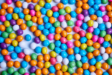 Delicious colorful biscuits, chocolate candy