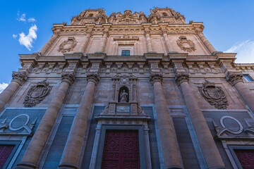 Fototapeta na wymiar Church of La Clerecia in the city of Salamanca, in Spain.