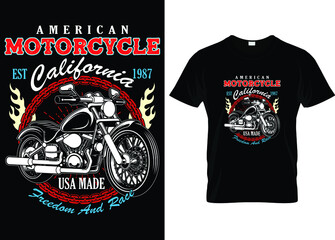 Motorcycle t shirt. Motor bike vector retro typography t shirt design  for racer. © sanyahmed732