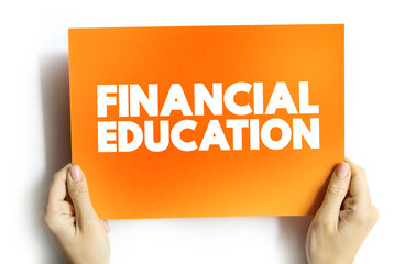 Financial Education text card, concept background