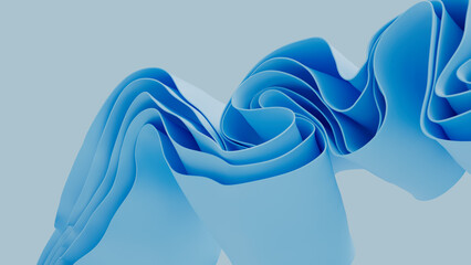 Abstract blue fashion background. Curvy layers wallpaper.